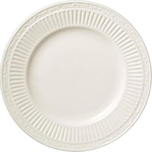 Italian Countryside White Stoneware Dinner Plate for Everyday Dining